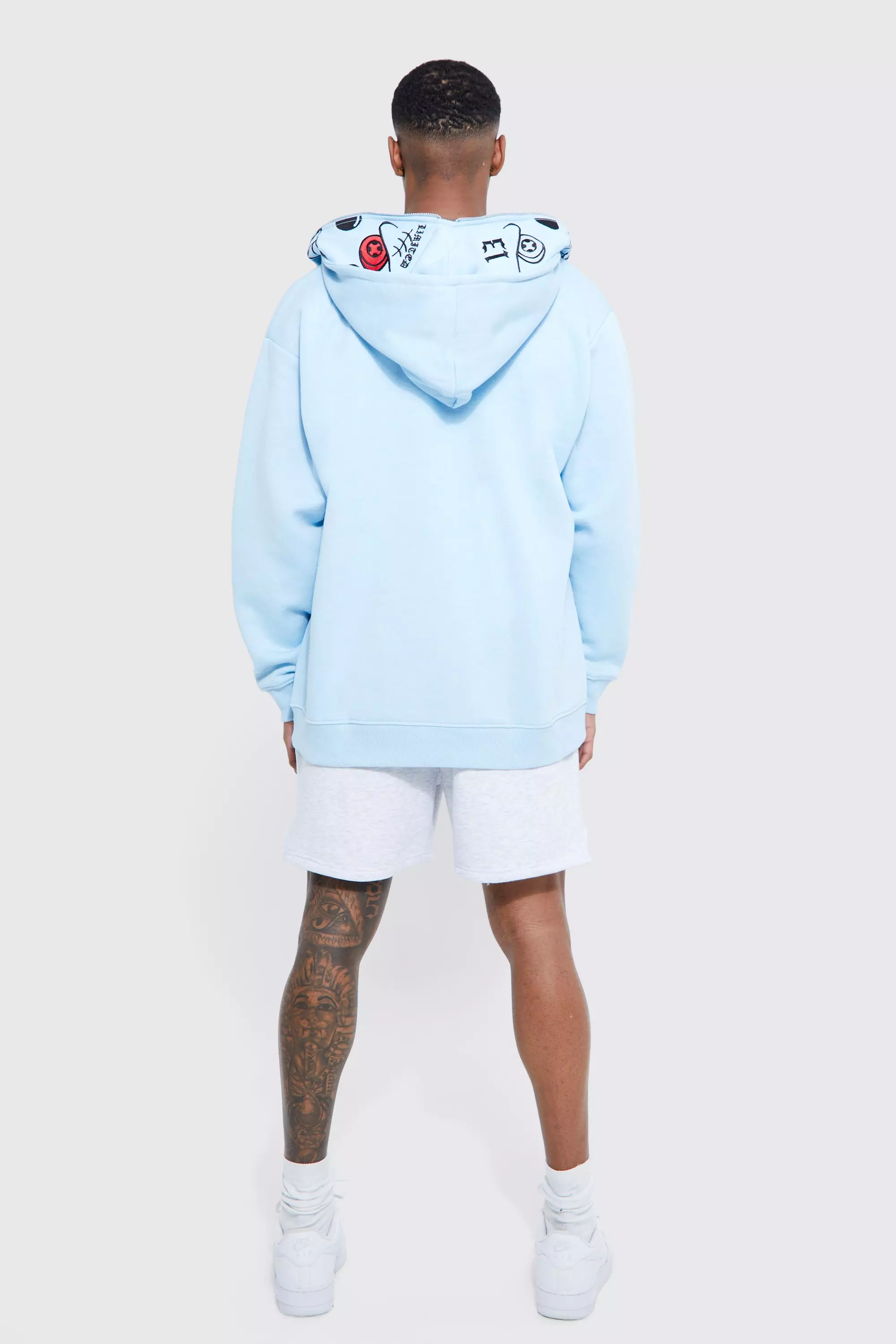 Double hooded hoodie hot sale